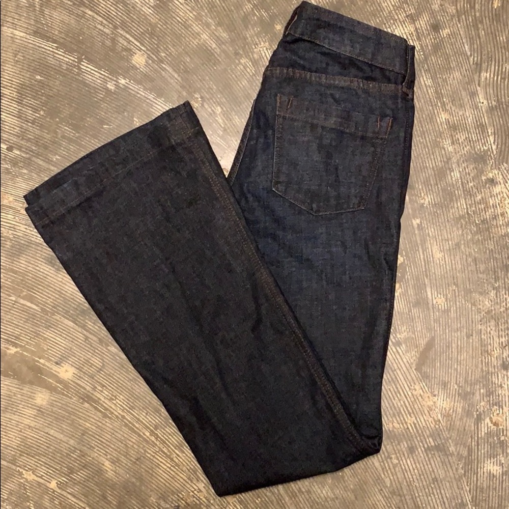 High-Heel Flare Dark Jeans - Size 26
